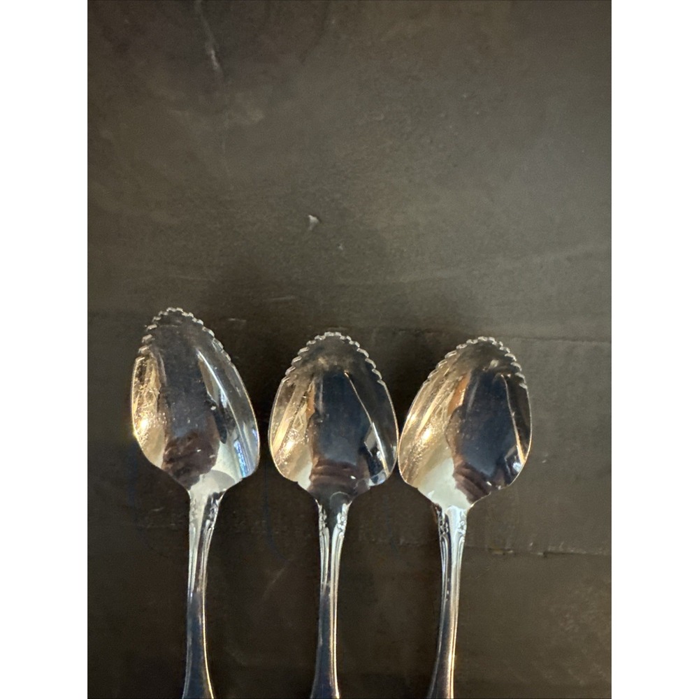 Oneida Oneida Craft Fruit Spoons Stainless Silverware Oneida Montclair Lot Of 3 - Picture 4 of 6